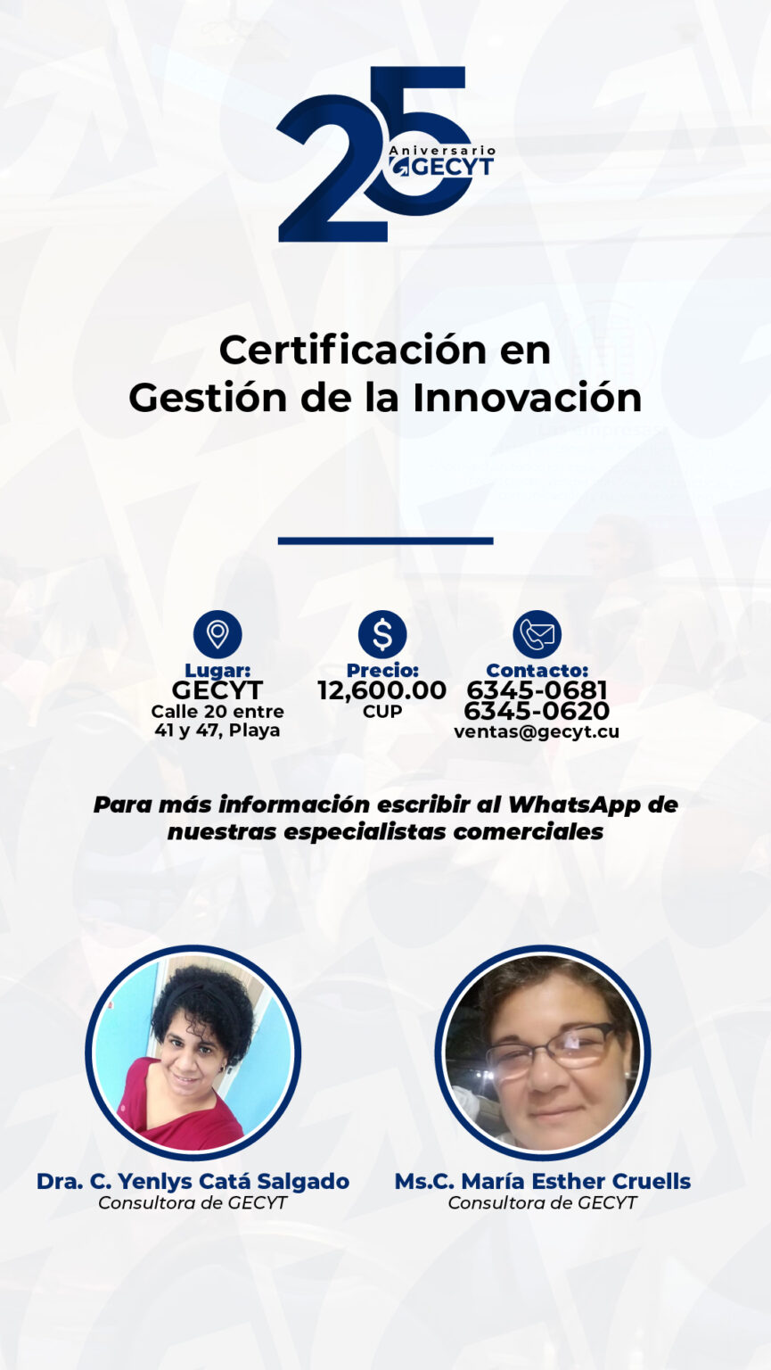 Certificación en Gestión de la Innovación