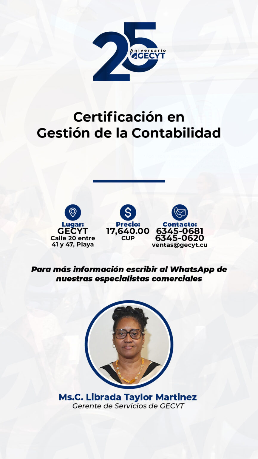 Certificación en Gestión de la Contabilidad