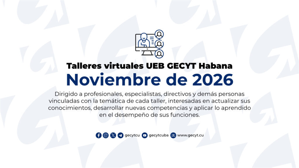 Talleres para el mes de noviembre de 2026