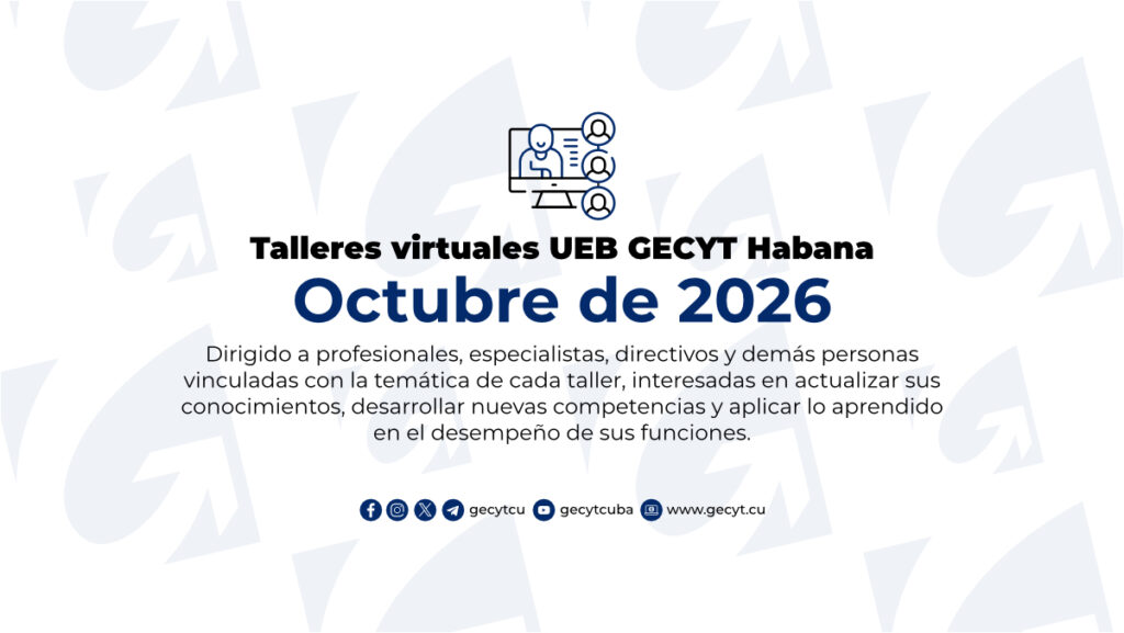 Talleres para el mes de octubre de 2026