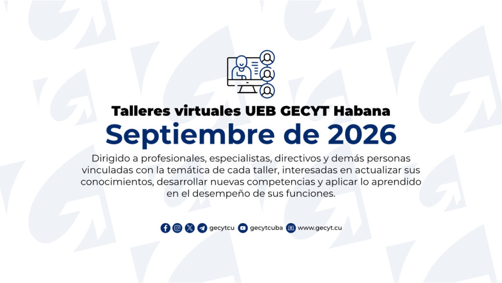 Talleres para el mes de septiembre de 2026