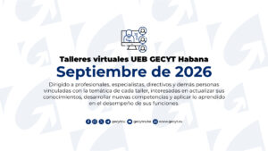 Talleres para el mes de septiembre de 2026